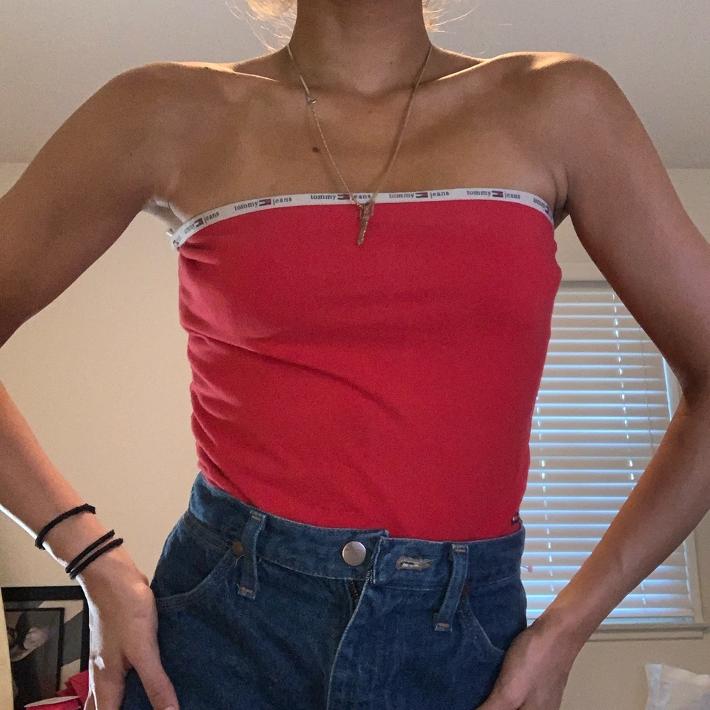 Y2K Tommy Hilfiger Cropped Tube Top